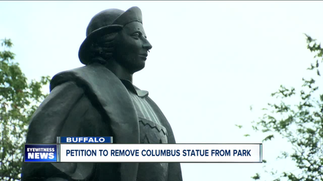 Buffalo’s Columbus statue, in Columbus Park